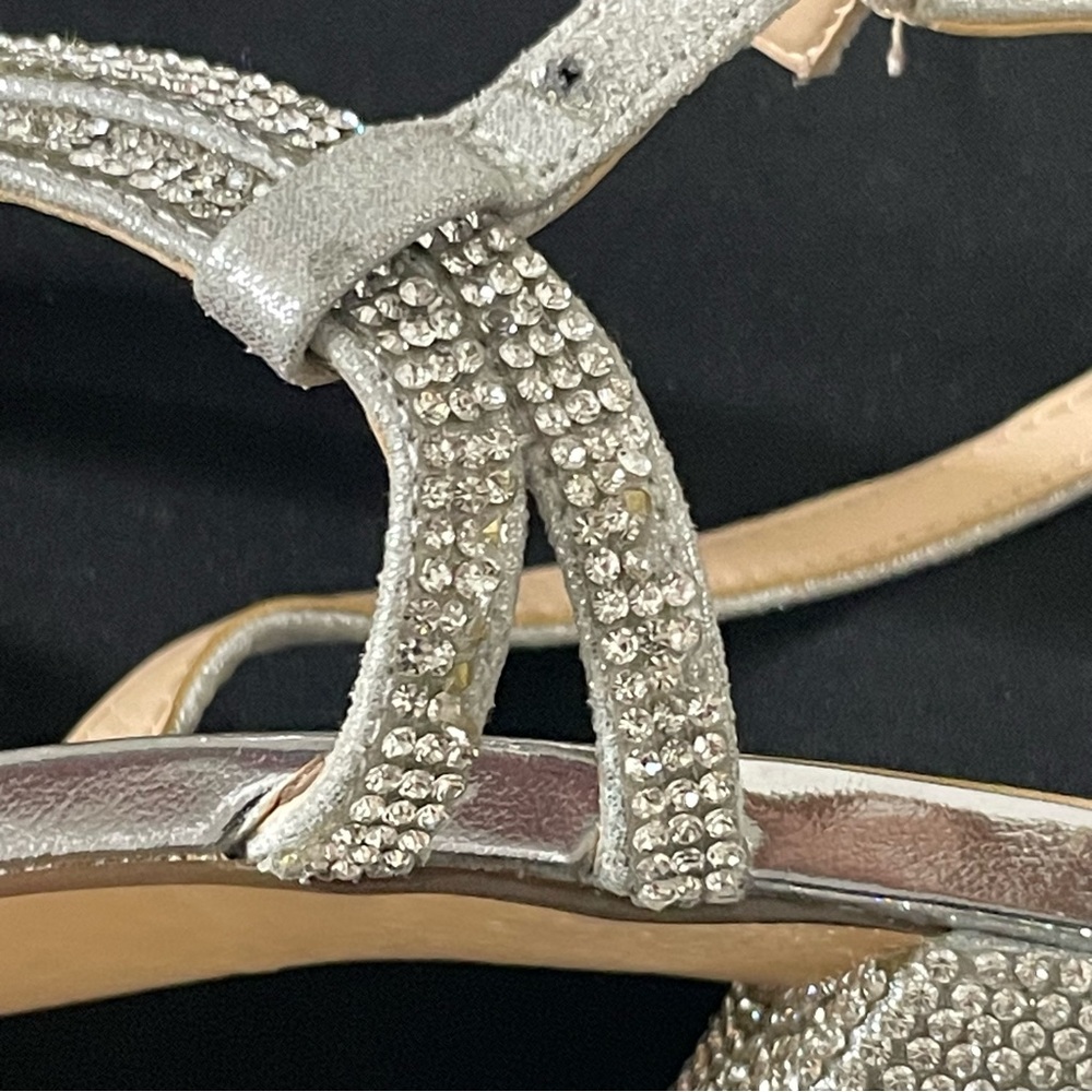 Touch of Nina Sabetha Sparkling Rhinestone Silver Heel Sandal. Sexy,Bridal - Picture 15 of 16